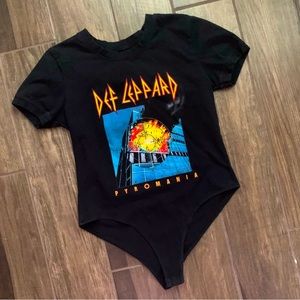 Def Leppard Pyromania Graphic Tee Bodysuit